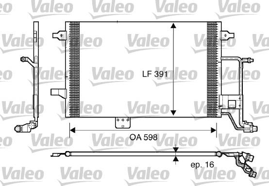Valeo 817665 - Condenser, air conditioning autospares.lv