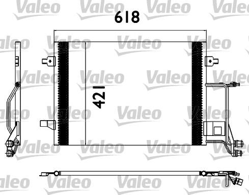 Valeo 817666 - Condenser, air conditioning autospares.lv
