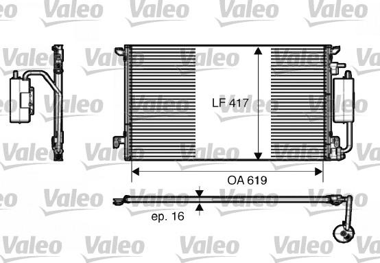 Valeo 817809 - Condenser, air conditioning autospares.lv