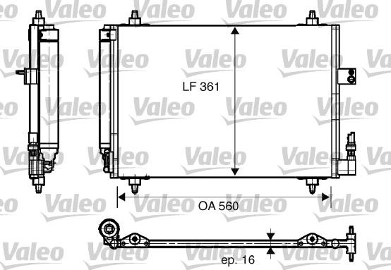 Valeo 817824 - Condenser, air conditioning autospares.lv