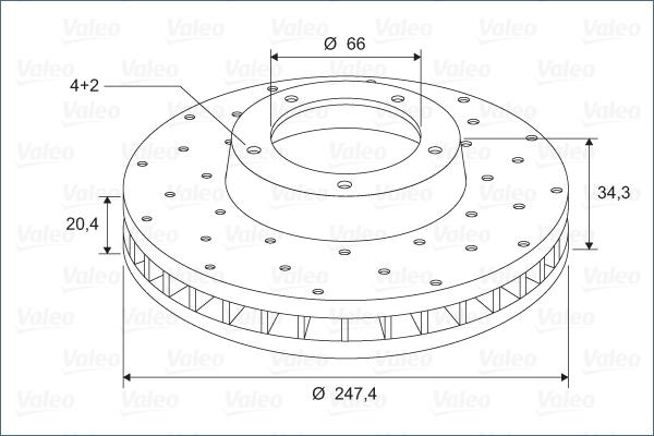 Valeo 886194 - Brake Disc autospares.lv