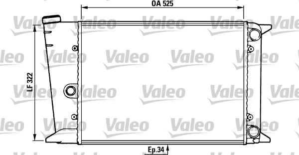 Valeo 883437 - Radiator, engine cooling autospares.lv