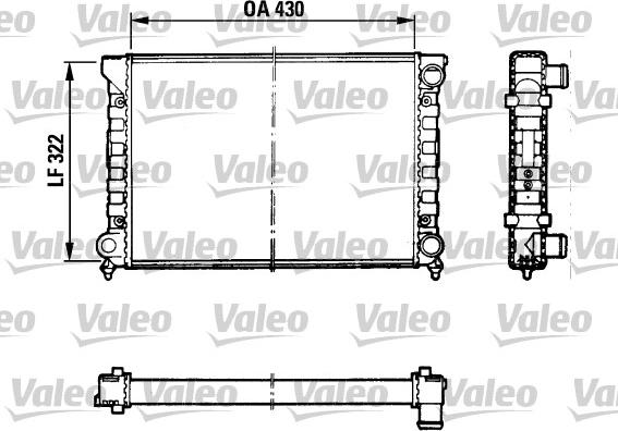 Valeo 883869 - Radiator, engine cooling autospares.lv