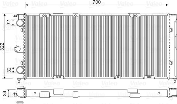 Valeo 883821 - Radiator, engine cooling autospares.lv