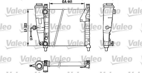 Valeo 883828 - Radiator, engine cooling autospares.lv