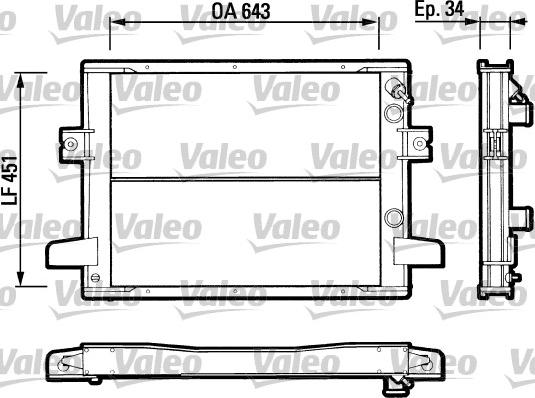 Valeo 883787 - Radiator, engine cooling autospares.lv