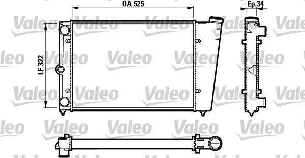 Valeo 883725 - Radiator, engine cooling autospares.lv