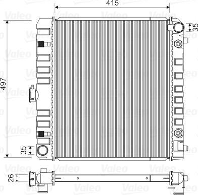 Valeo 883778 - Radiator, engine cooling autospares.lv