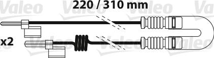 Valeo 882339 - Warning Contact, brake pad wear autospares.lv