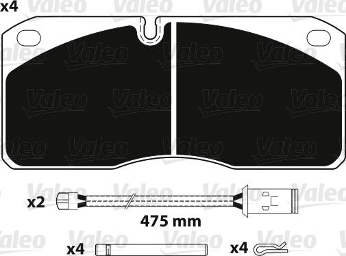 Valeo 882258 - Brake Pad Set, disc brake autospares.lv