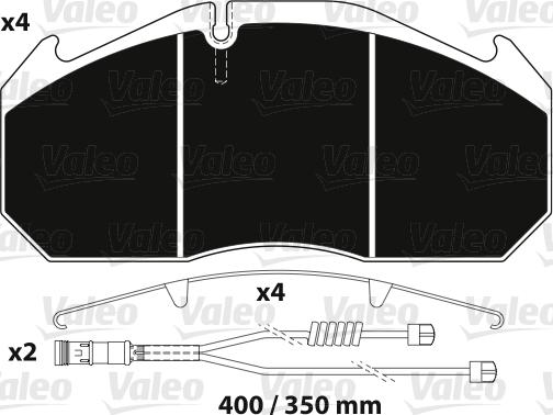 Valeo 882216 - Brake Pad Set, disc brake autospares.lv