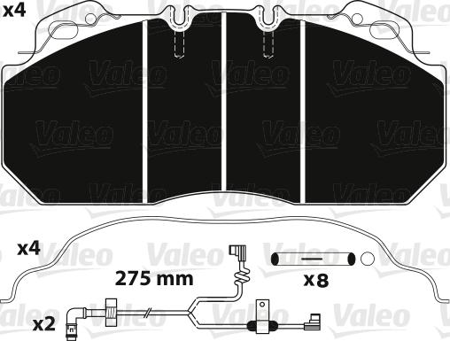 Valeo 882218 - Brake Pad Set, disc brake autospares.lv