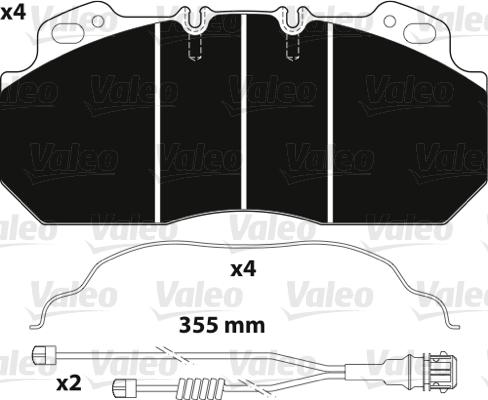 Valeo 882217 - Brake Pad Set, disc brake autospares.lv