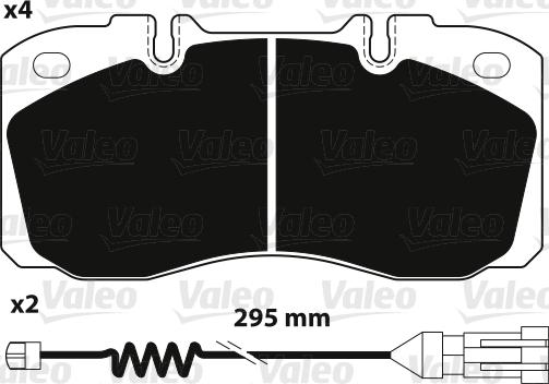 Valeo 882234 - Brake Pad Set, disc brake autospares.lv