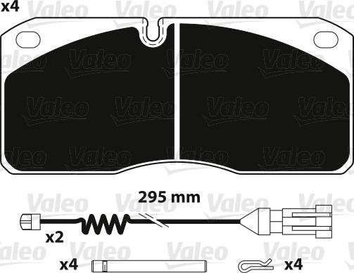 Valeo 882236 - Brake Pad Set, disc brake autospares.lv