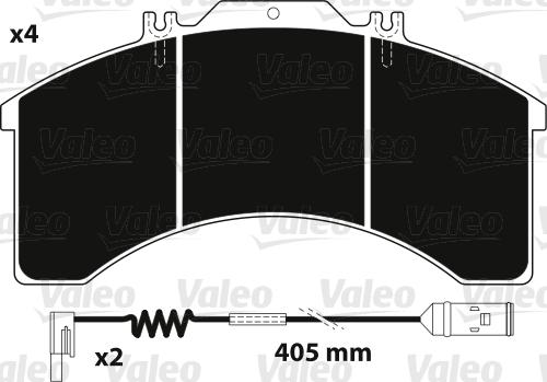 Valeo 882231 - Brake Pad Set, disc brake autospares.lv