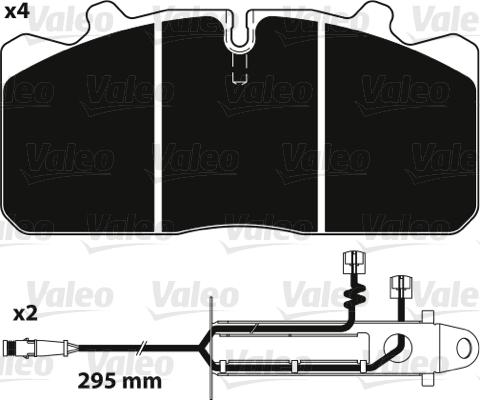 Valeo 882238 - Brake Pad Set, disc brake autospares.lv
