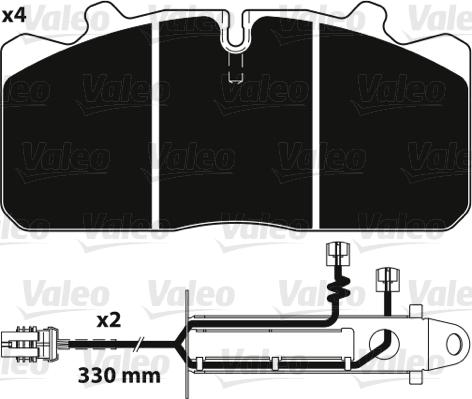 Valeo 882229 - Brake Pad Set, disc brake autospares.lv