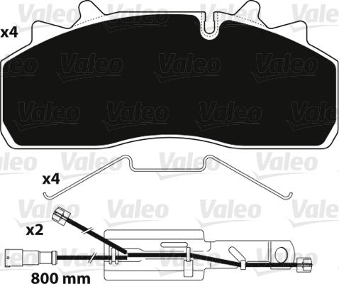 Valeo 882227 - Brake Pad Set, disc brake autospares.lv