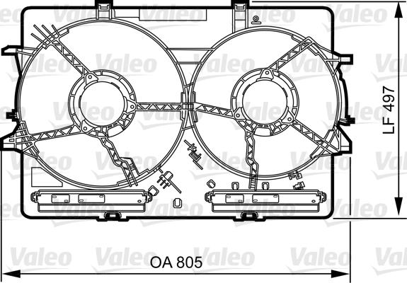 Valeo 820757 - Support, cooling fan autospares.lv