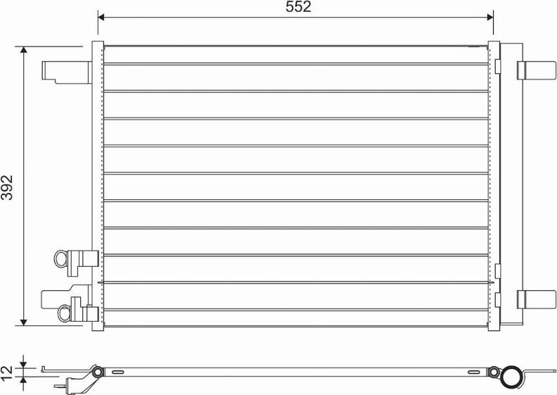 Valeo 822707 - Condenser, air conditioning autospares.lv