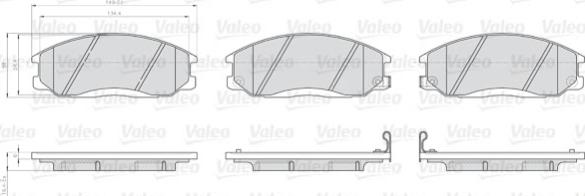 Valeo 873569 - Brake Pad Set, disc brake autospares.lv