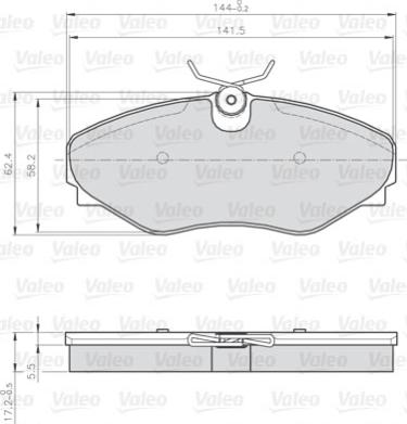 Valeo 873099 - Brake Pad Set, disc brake autospares.lv