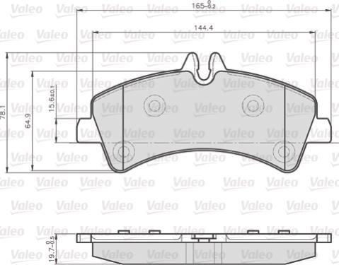 Valeo 873190 - Brake Pad Set, disc brake autospares.lv