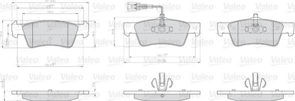 Valeo 873367 - Brake Pad Set, disc brake autospares.lv