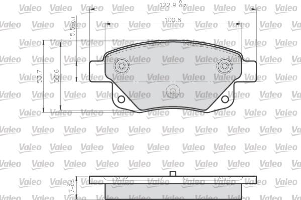 Valeo 872486 - Brake Pad Set, disc brake autospares.lv