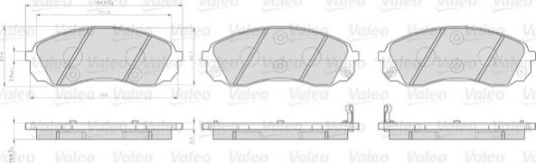 Valeo 872597 - Brake Pad Set, disc brake autospares.lv