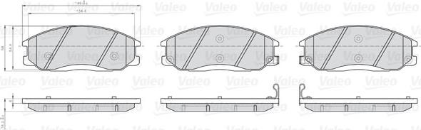 Valeo 872569 - Brake Pad Set, disc brake autospares.lv