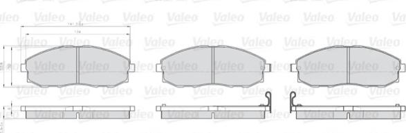 Valeo 872537 - Brake Pad Set, disc brake autospares.lv