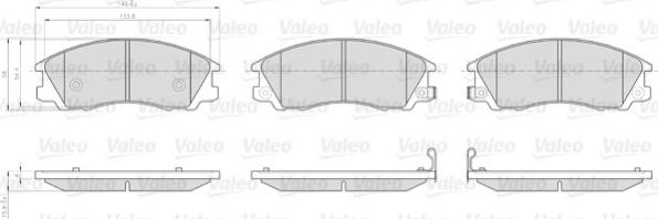 Valeo 872059 - Brake Pad Set, disc brake autospares.lv