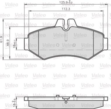 Valeo 872021 - Brake Pad Set, disc brake autospares.lv