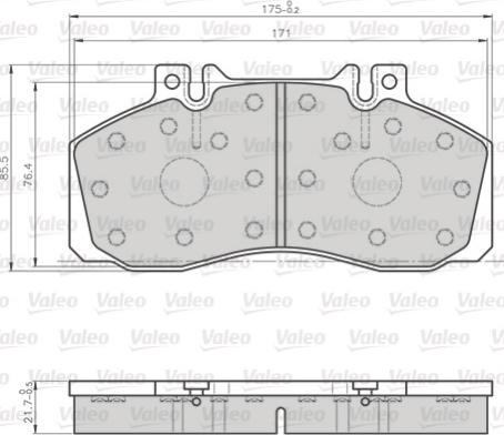 Valeo 872835 - Brake Pad Set, disc brake autospares.lv