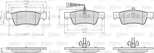 Valeo 872367 - Brake Pad Set, disc brake autospares.lv