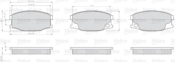Valeo 872242 - Brake Pad Set, disc brake autospares.lv