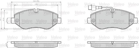 Valeo 872230 - Brake Pad Set, disc brake autospares.lv