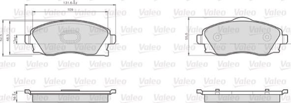 Valeo 872225 - Brake Pad Set, disc brake autospares.lv