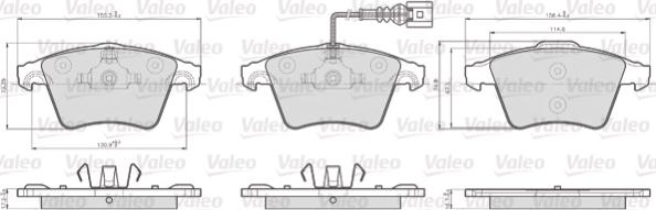 Valeo 872746 - Brake Pad Set, disc brake autospares.lv