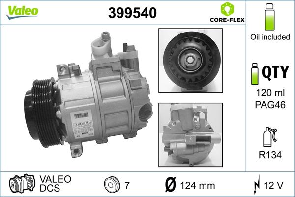 Valeo 399540 - Compressor, air conditioning autospares.lv