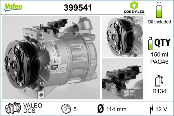 Valeo 399541 - Compressor, air conditioning autospares.lv
