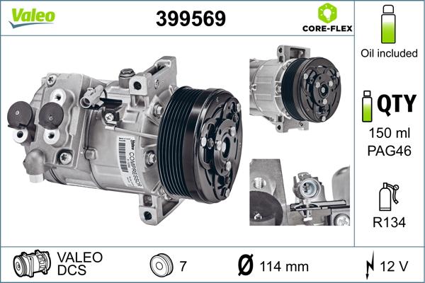 Valeo 399569 - Compressor, air conditioning autospares.lv