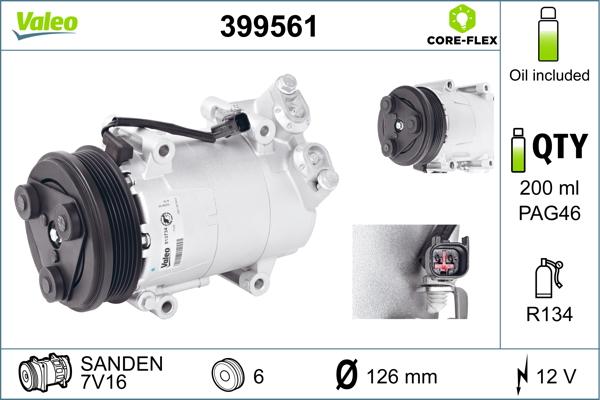 Valeo 399561 - Compressor, air conditioning autospares.lv