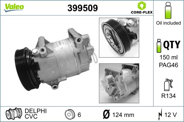 Valeo 399509 - Compressor, air conditioning autospares.lv