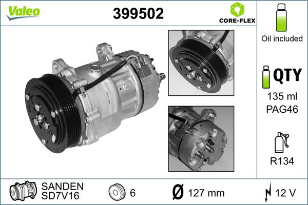 Valeo 399502 - Compressor, air conditioning autospares.lv