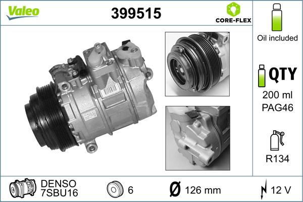 Valeo 399515 - Compressor, air conditioning autospares.lv