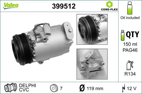 Valeo 399512 - Compressor, air conditioning autospares.lv