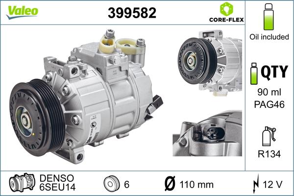 Valeo 399582 - Compressor, air conditioning autospares.lv